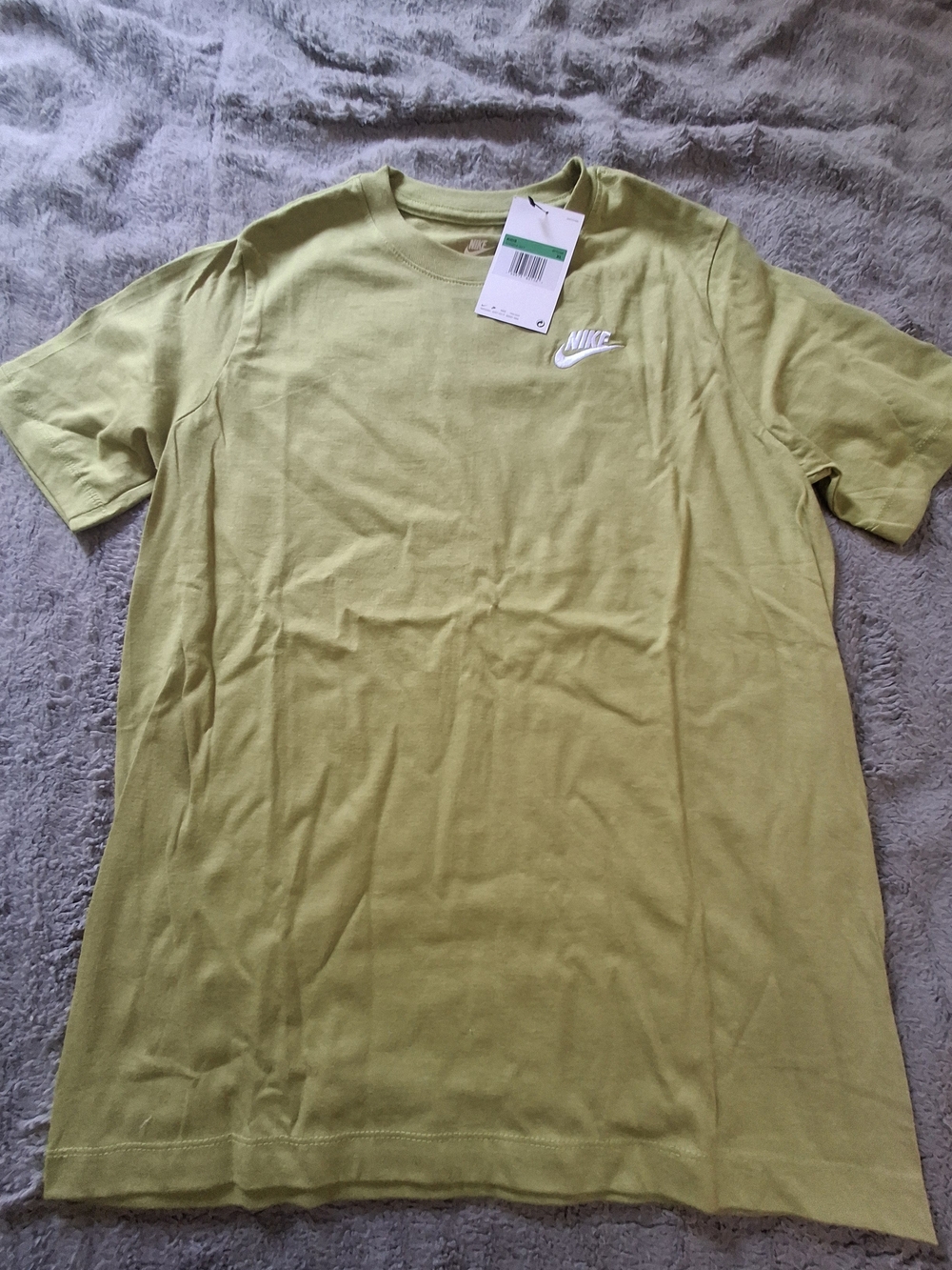 Nike Kids Light Olive Green Logo Short Sleeve Tee